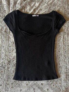 reformation square neck bardot top